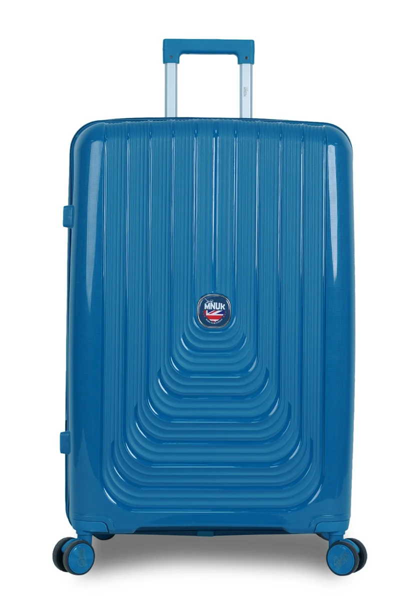 MNUK Viajero Stra Ordinario 28inch Luggage| Polypropylene (PP) Hardside Luggage Trolley|Double 360° 4 Wheeler| Large-28inch|Blue