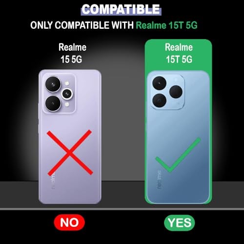 Casotec كاسوتيك كيس كوفر لهاتف ريلمي 15T 5G بتصميم حلزوني خشبي مع حلقة ماج سيف (غير متوافق مع ماج سيف) - Image 5