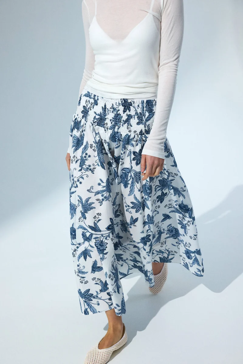 H&M Smocked-waist skirt