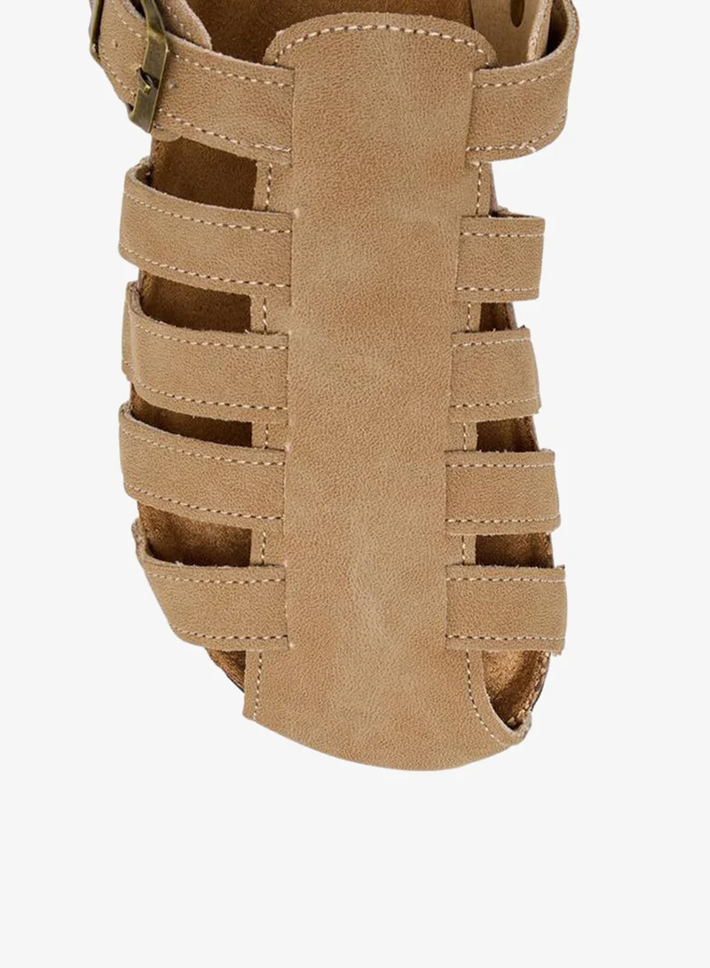 LBL by Shoexpress BEIGE Boys Buckle Closure Sandals for Men | Best Price UAE
