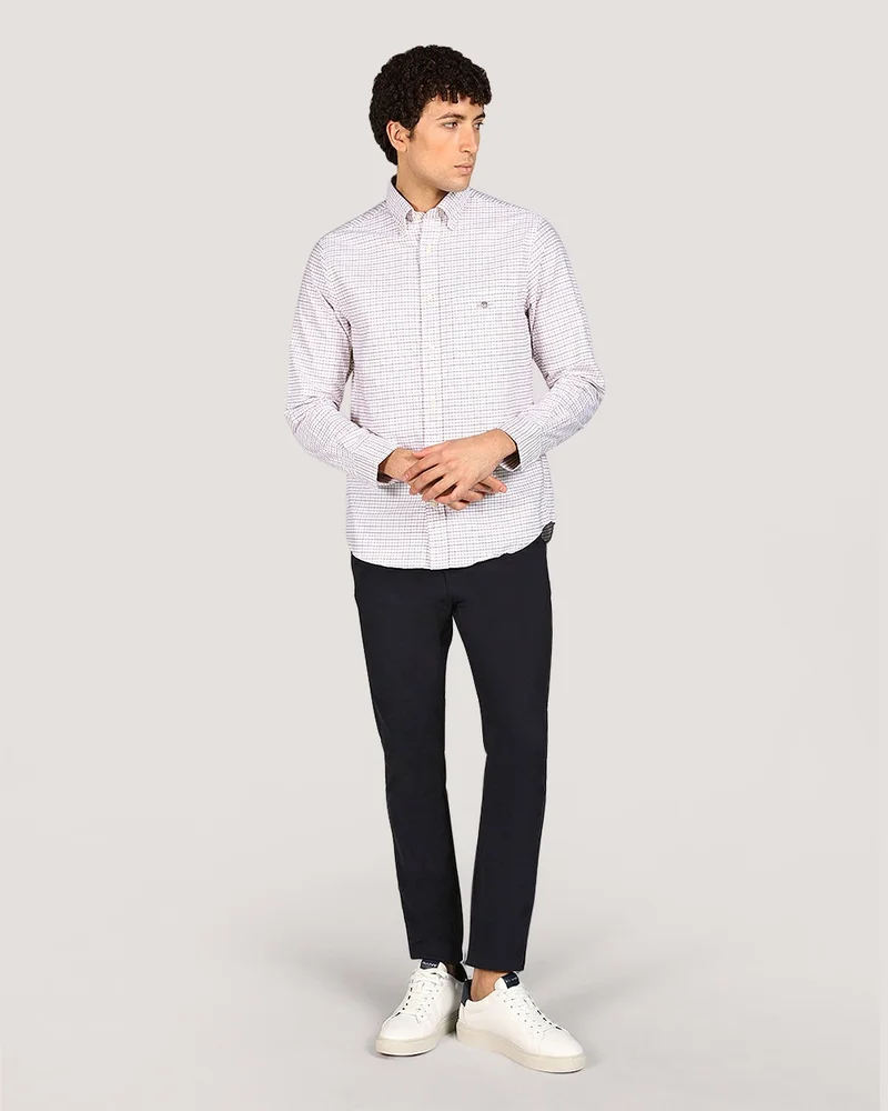 غانت قميص كاروهات أكسفورد كلاسيك عادي