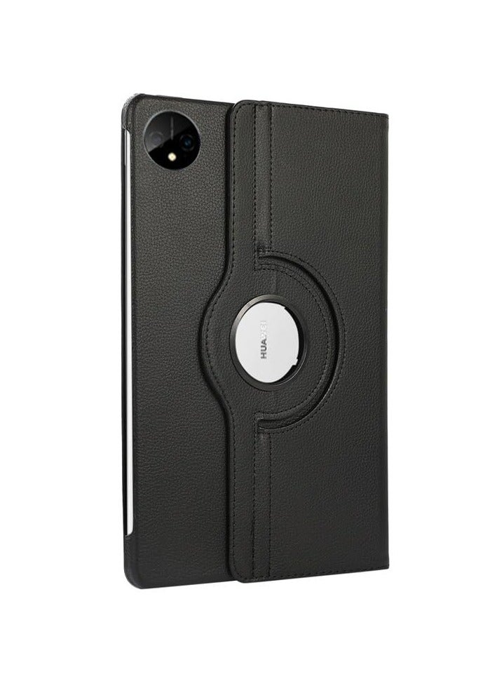 لـ HUAWEI MatePad Pro 12.2 (2024 / 2025) غطاء القضية ،موقف زاوية متعددة + قوس 360 دوار + غطاء واقي رقيق جلدي مقاوم للصدمات ، أسود - Image 2