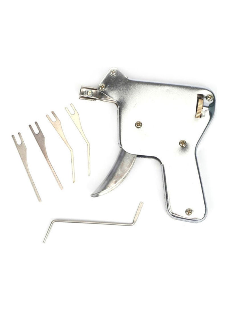 NIBEMINENT Pistol Door Lock Opener Tool Silver 12cm - Image 1