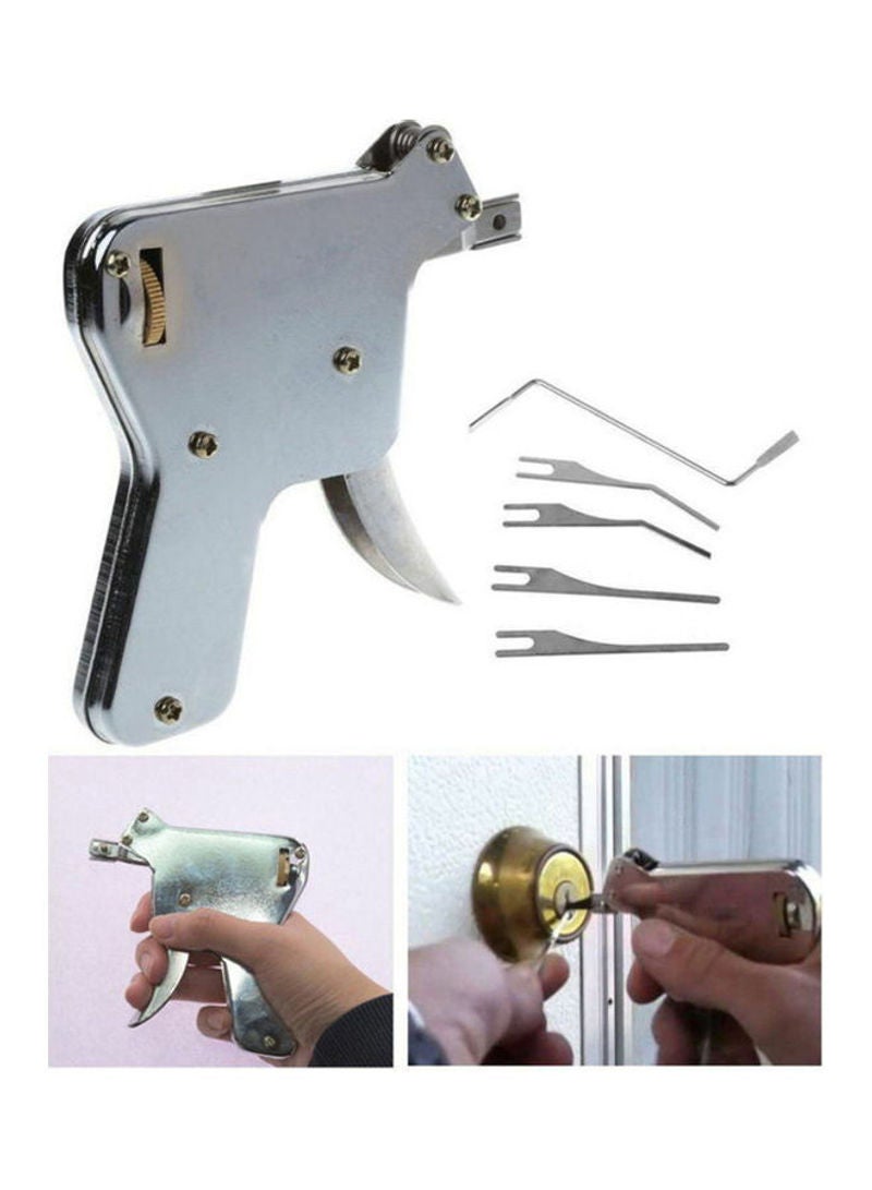 NIBEMINENT Pistol Door Lock Opener Tool Silver 12cm - Image 2