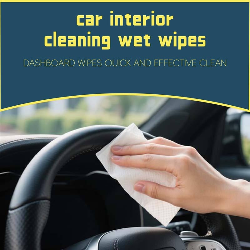 Coldcool Plant-Based Car Interior Cleaning Wipes - 60 (17.8” x 7.8”) Large Multi-Surface Cleaning Cloths, Super Absorbent & Disposable - Gentle on Surfaces & Skin. - Image 2