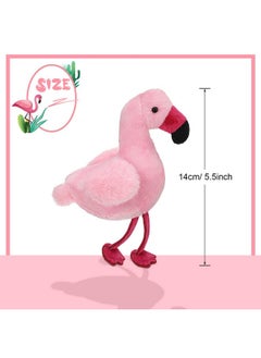 Civaner 12 Pieces Flamingo Stuffed Animal 5.5 Inch Plush Flamingo Toys For Flamingo Birthday Party Decoration Favors Beach Luau Party Ornaments  - Image 4