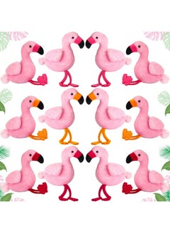 Civaner 12 Pieces Flamingo Stuffed Animal 5.5 Inch Plush Flamingo Toys For Flamingo Birthday Party Decoration Favors Beach Luau Party Ornaments  - Image 1