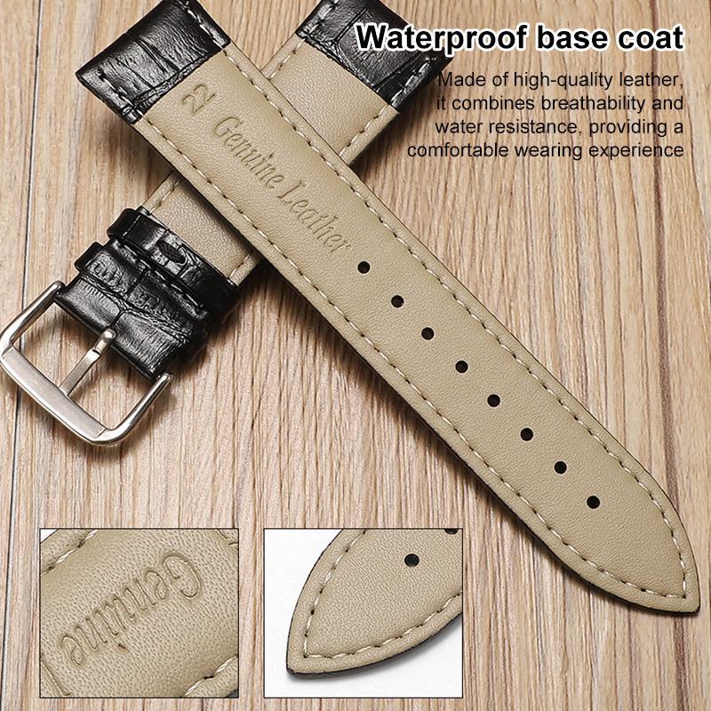 erorex For Redmi Watch 3 Active / Lite 20Mm Bamboo Texture Pin Buckle Leather Watch Band(Dark Brown) - Image 5