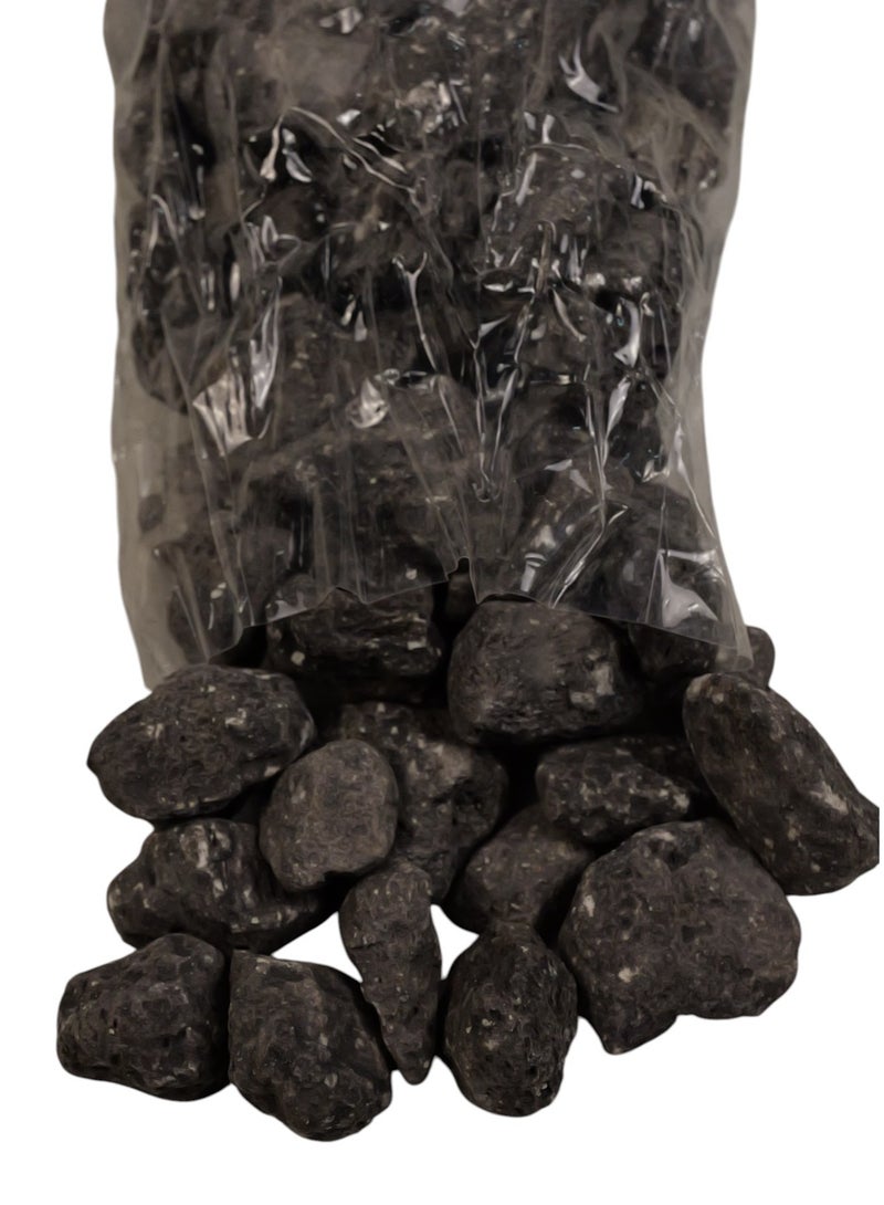 Generic Decorative River Rocks Collection, Natural Stone Pebbles in Dark - Image 1