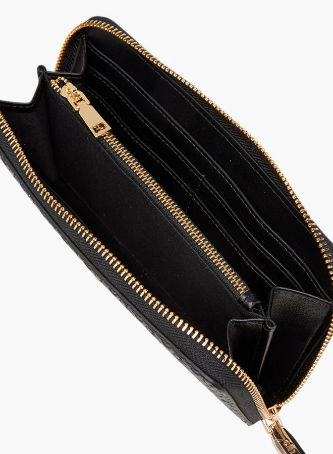 سيليست محفظة بسحاب حولها بنقش الأحرف الأولى