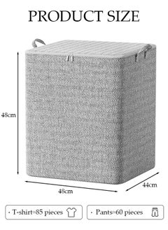 DUNISO 3pcs Large Capacity Storage Box with Zipper Cover and Handle, Dustproof Cube Storage Bins Sturdy Closet Organizer System Storage Bag for Clothing, Quilts, Jeans, Books, Toys, Shelves, Closet, Wardrobe  - Image 2