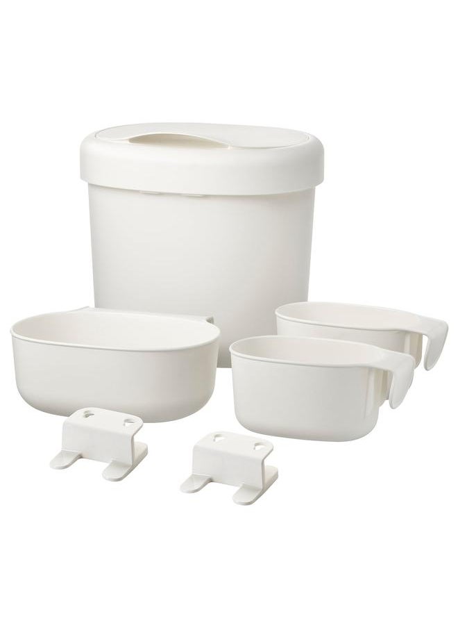 erorex Stor Baskets Changing Tbl Set Of 4, White  - Image 1