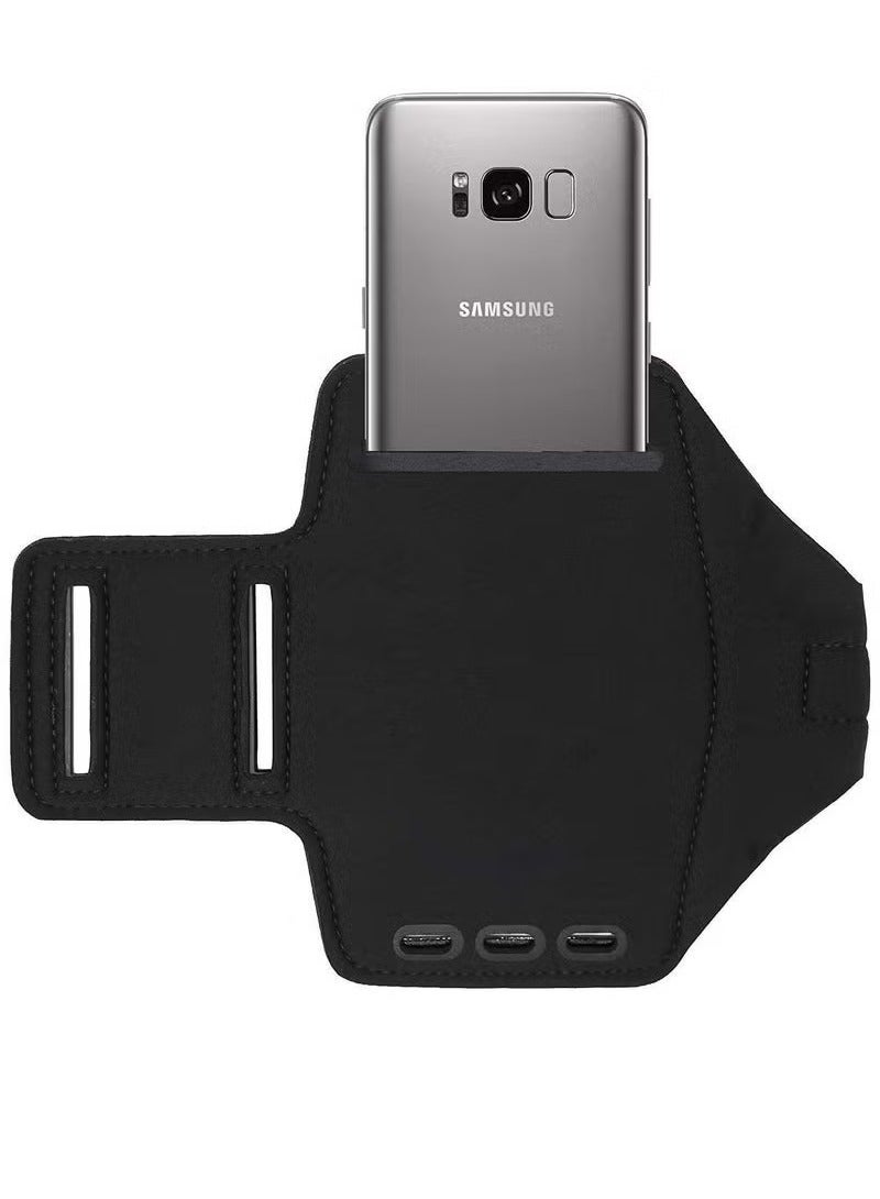 JAJEEK Sports Running Jogging Gym Armband Case Holder – Adjustable, Lightweight, and Breathable for Mobile Phones, Secure Fit for All Activities, Sweat-Resistant with Reflective Safety Strips, Touchscreen Compatible - Image 2