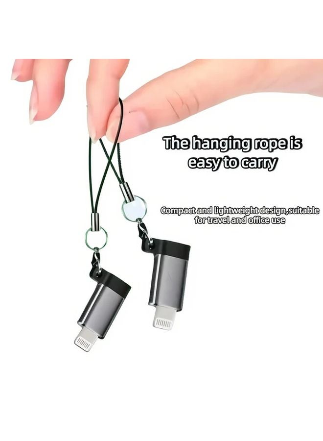 3 Pack Type C to Lightning OTG Adapter with Charging and Data Transfer Includes Lanyard - Image 5