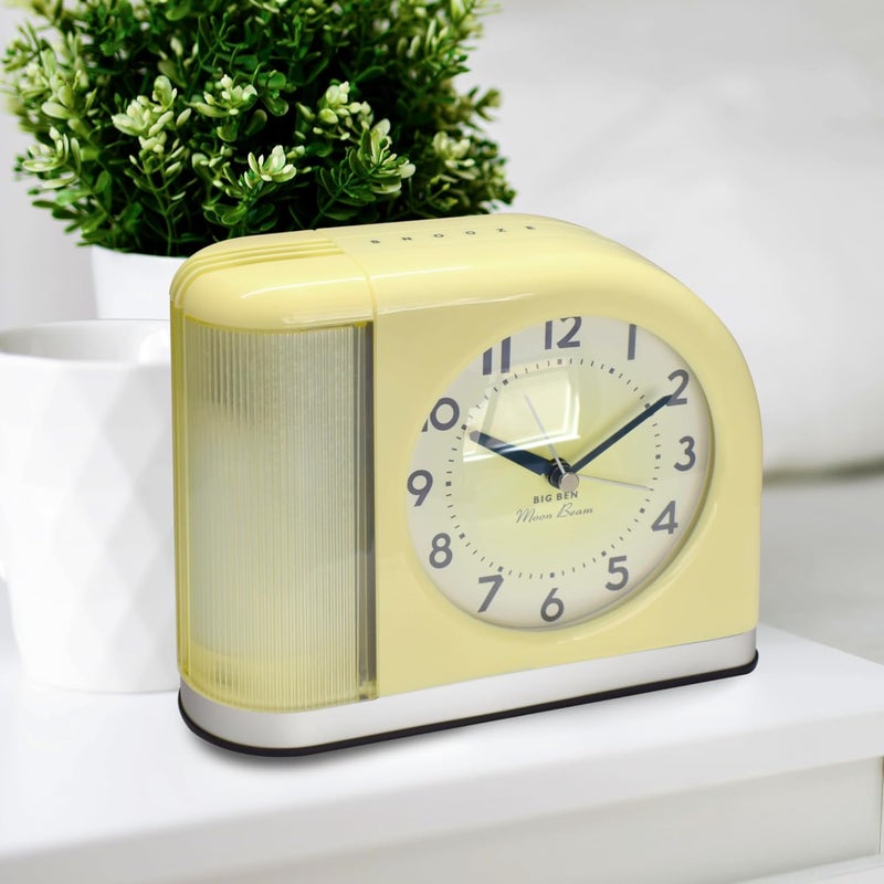 Westclox Big Ben Moon Beam Quartz Analog Alarm Clock Yellow with USB 44000Y - Image 5