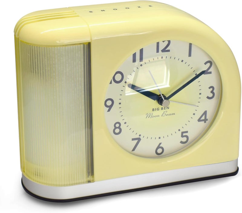 Westclox Big Ben Moon Beam Quartz Analog Alarm Clock Yellow with USB 44000Y - Image 3