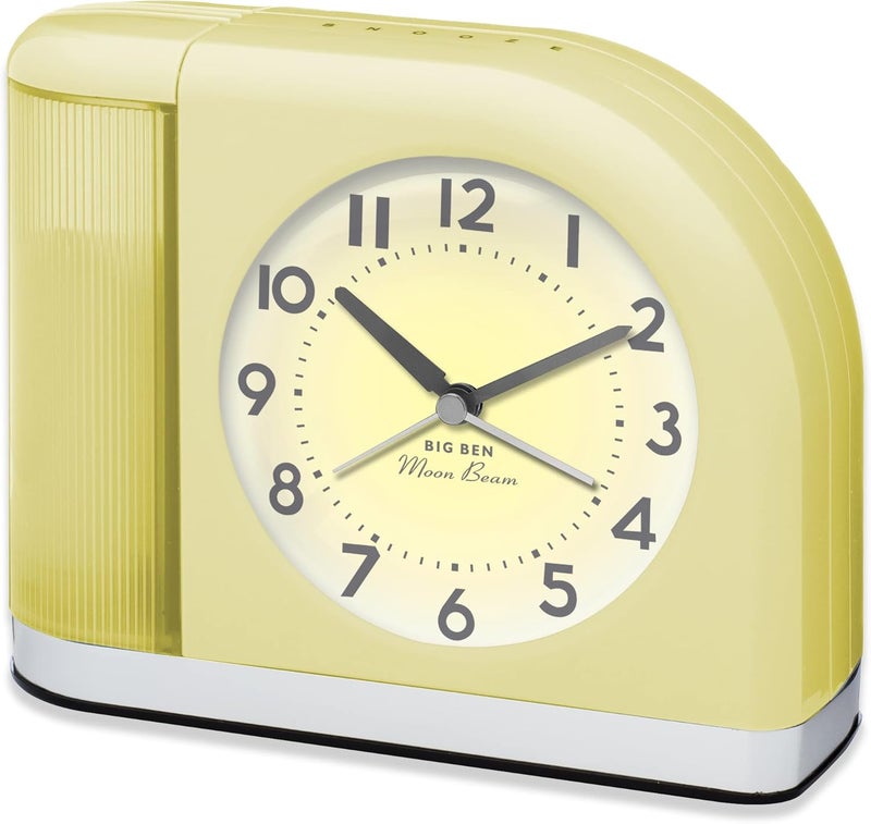 Westclox Big Ben Moon Beam Quartz Analog Alarm Clock Yellow with USB 44000Y - Image 1