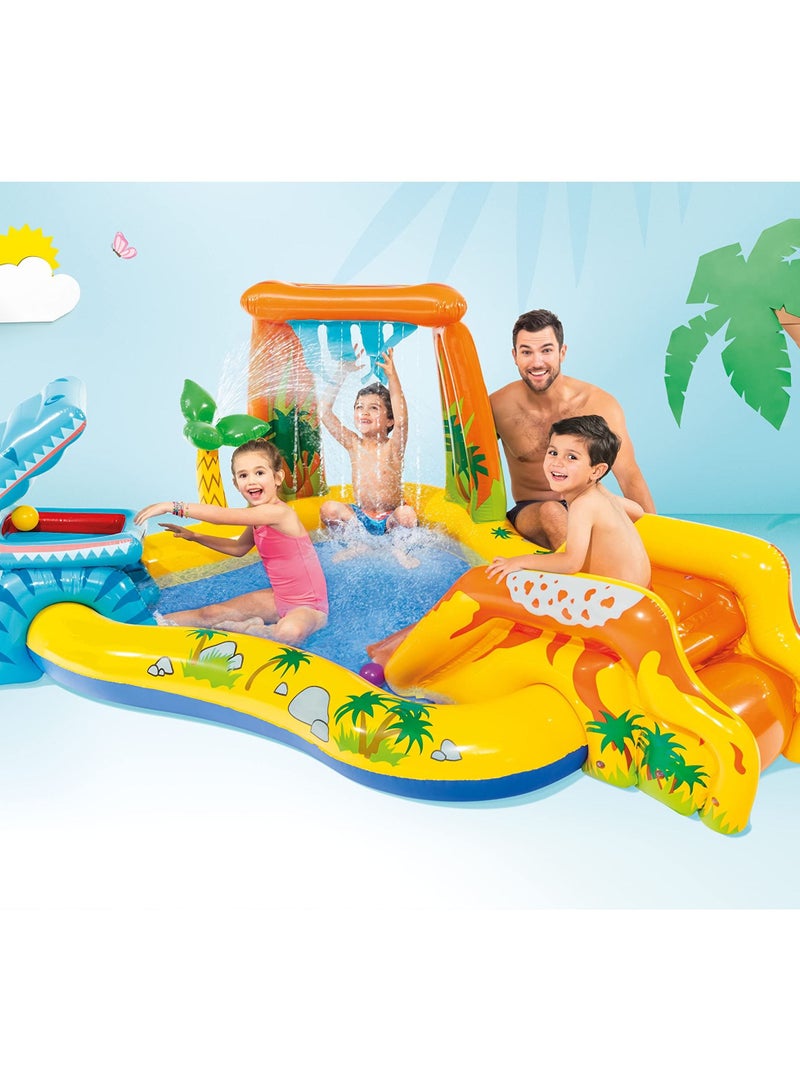 Arabest Pool Children's Pool Dinosaur Inflatable Play Centre 98" x 75" x 43" Suitable for Children from 2 years old - Image 5
