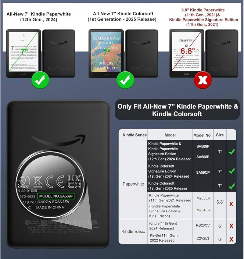 Vurtboly 2Pack Screen Protector for Kindle Colorsoft 7" 2025 2024/7'' Kindle Paperwhite 12th Gen 2024, 9H Tempered Glass Scratch Resistant Bubble Free Screen Film for Kindle Colorsoft 2025 (Kindle 7") - Image 3