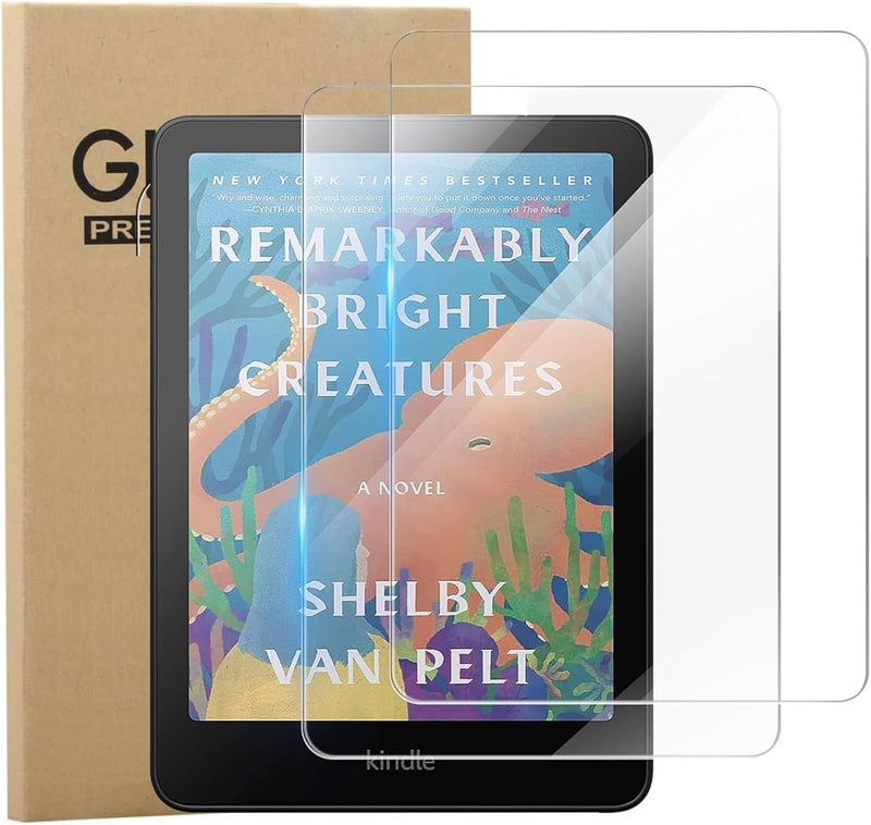 Vurtboly 2Pack Screen Protector for Kindle Colorsoft 7" 2025 2024/7'' Kindle Paperwhite 12th Gen 2024, 9H Tempered Glass Scratch Resistant Bubble Free Screen Film for Kindle Colorsoft 2025 (Kindle 7") - Image 1