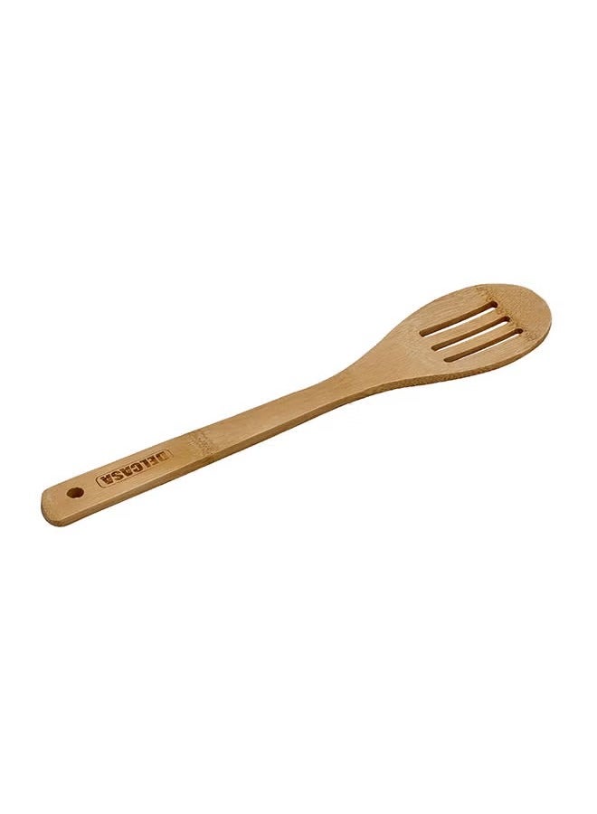 DELCASA Bamboo Slotted Spoon Cooking & Frying Bamboo Spoon DC2099  - Image 3