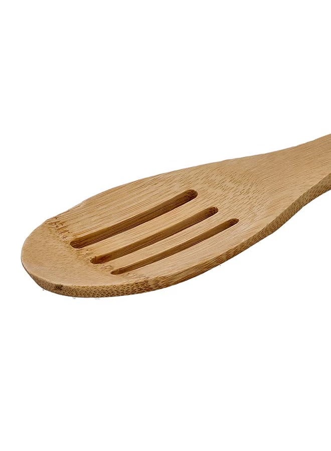 DELCASA Bamboo Slotted Spoon Cooking & Frying Bamboo Spoon DC2099  - Image 4