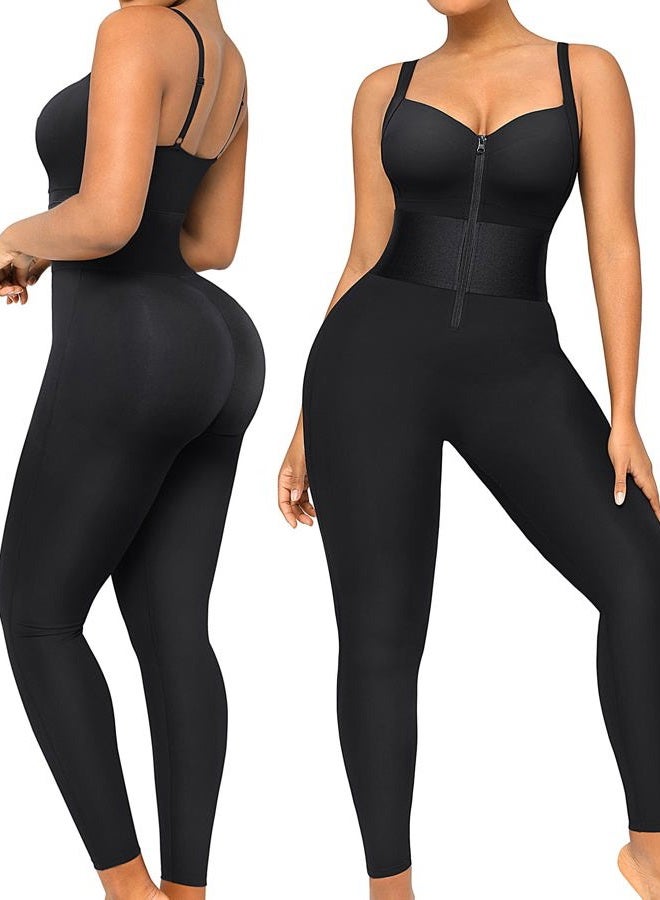 SHAPELLX Jumpsuits for Women One Piece Tummy Control Outfit Workout Jumpsuit Bodycon Yoga Romper Full Body Bodysuit - Image 1
