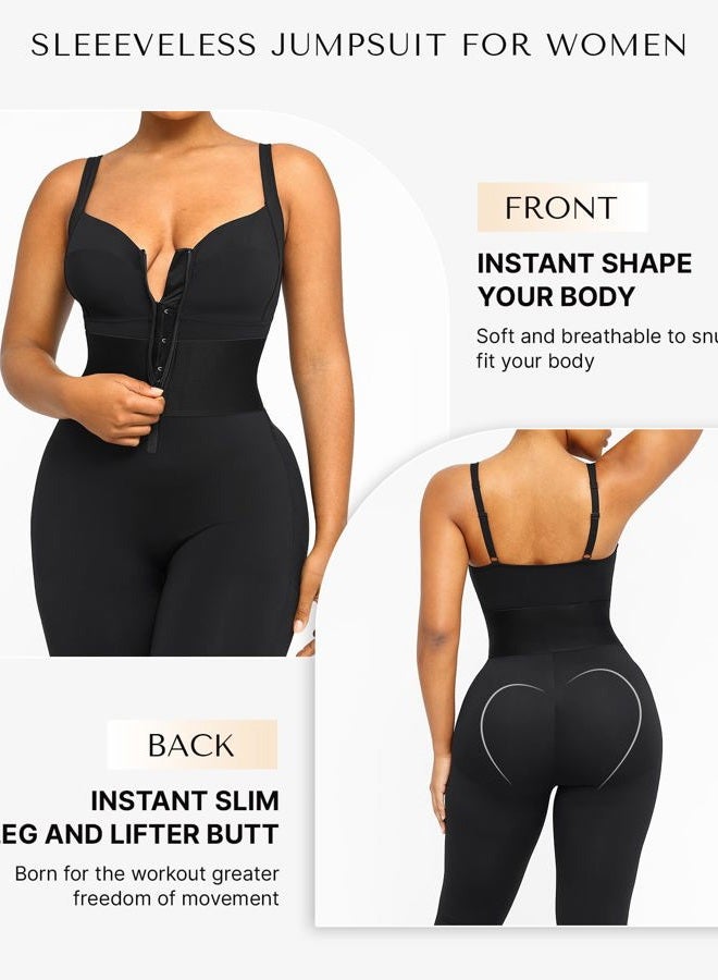 SHAPELLX Jumpsuits for Women One Piece Tummy Control Outfit Workout Jumpsuit Bodycon Yoga Romper Full Body Bodysuit - Image 5