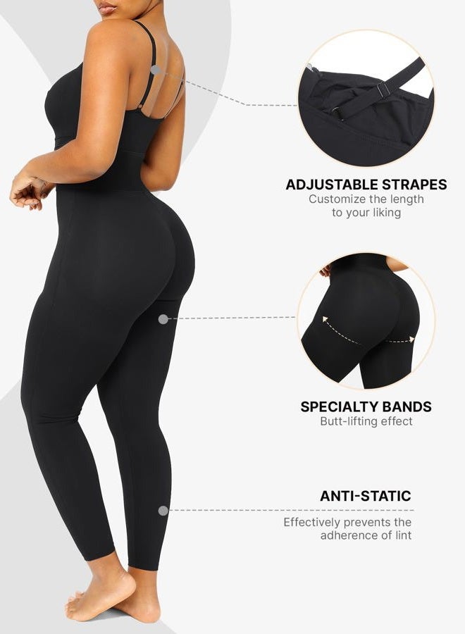 SHAPELLX Jumpsuits for Women One Piece Tummy Control Outfit Workout Jumpsuit Bodycon Yoga Romper Full Body Bodysuit - Image 4