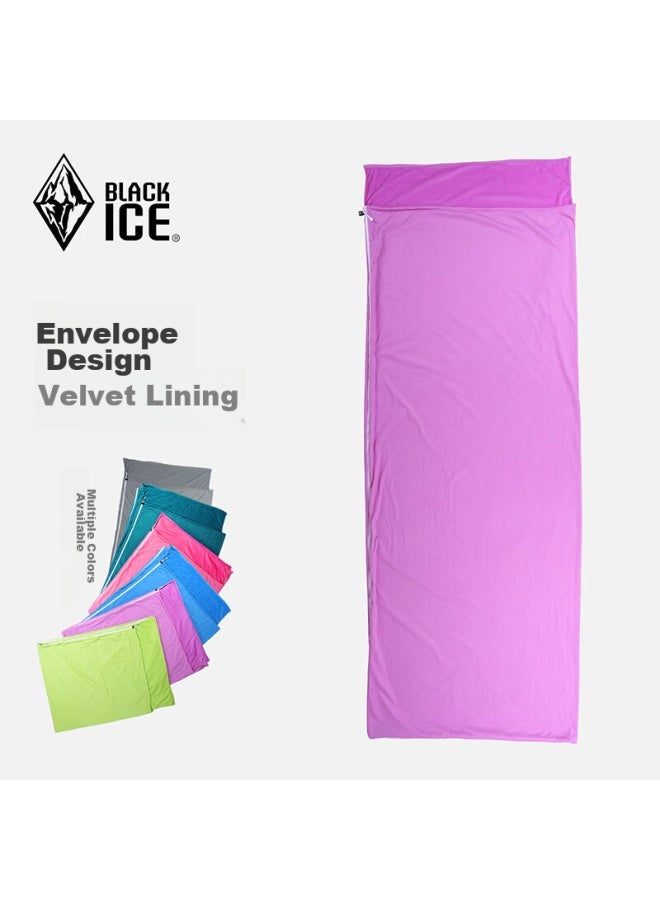 Black Ice Blackice Velvet Sleeping Bag Liner, Portable Travel Sleeping Pad, Hotel Hygiene Bed Cover Z6513, Green, One Size Fits All - Image 1