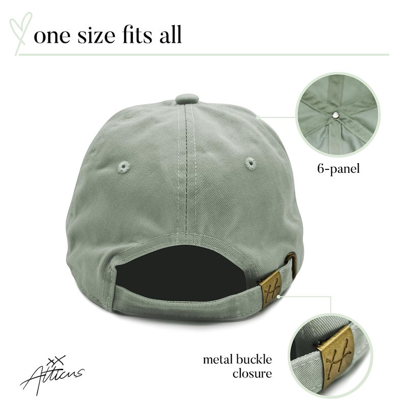 ATTICUS Poetry Dad Hat, Love Her But Leave Her Wild - Trendy Summer Girl Cotton Baseball Cap for Women with Custom Buckle, Adjustable One Size (Mint, Heart) - Image 3