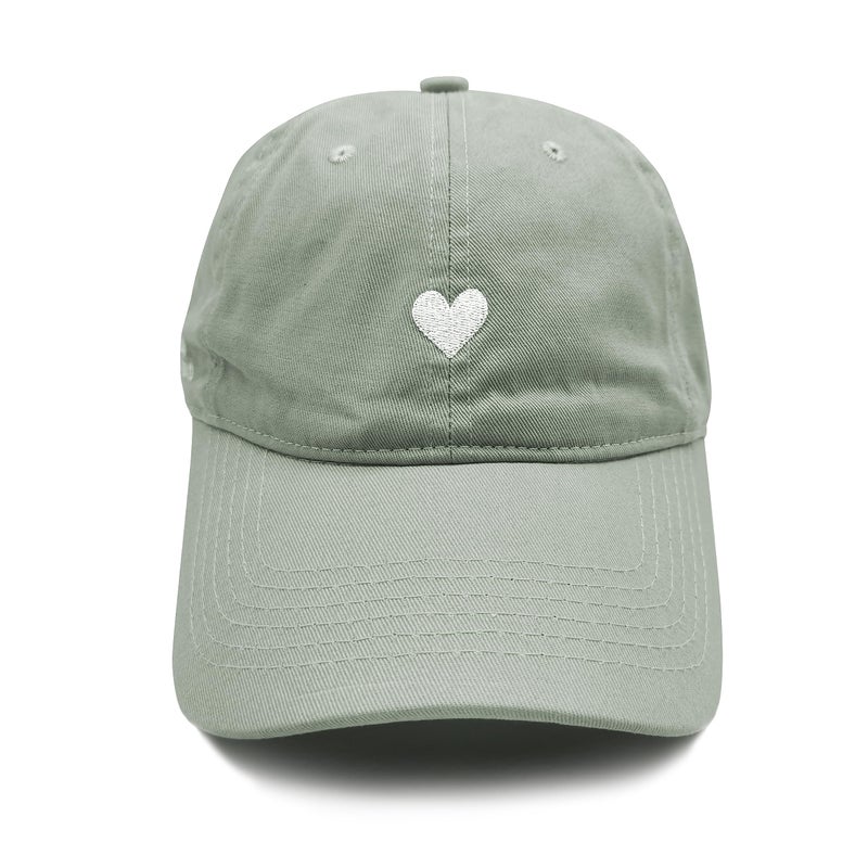 ATTICUS Poetry Dad Hat, Love Her But Leave Her Wild - Trendy Summer Girl Cotton Baseball Cap for Women with Custom Buckle, Adjustable One Size (Mint, Heart) - Image 2