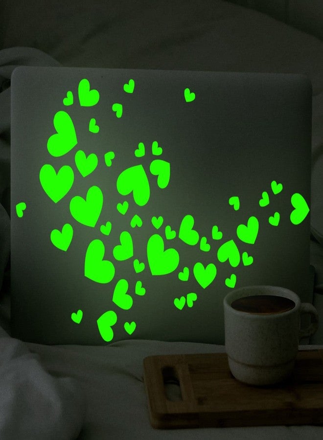 Saomour 114 Pieces Heart-Shaped Glow in The Dark Stickers Holographic Stickers for Teens Wall Decals Perfect for Bedroom Decor or Party Birthday Gift - Image 3