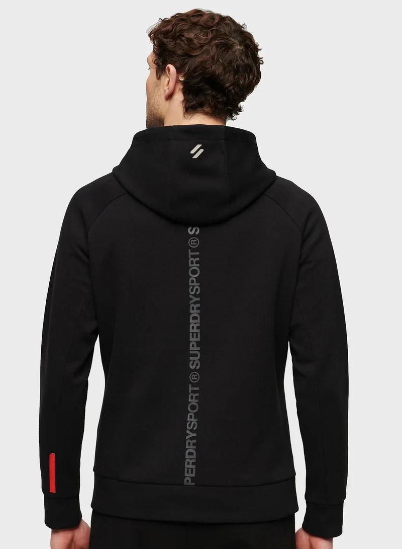 Superdry Logo Print Pull Over Hoodies