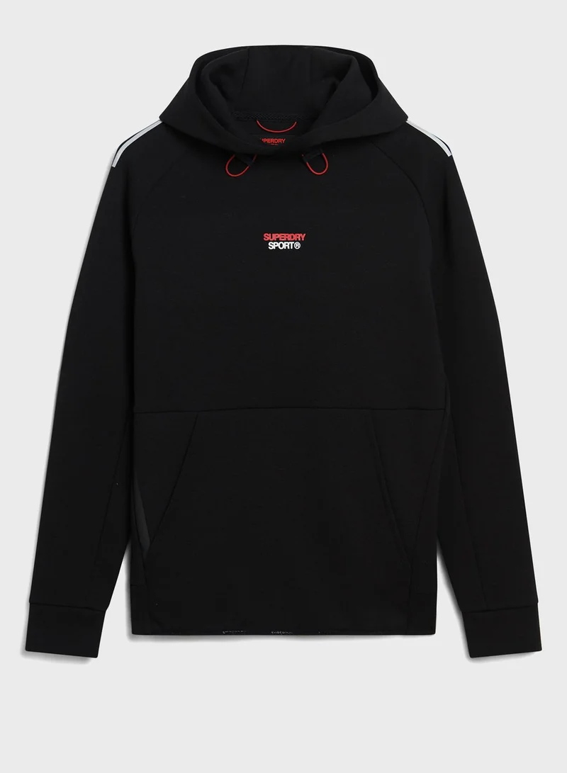 Superdry Logo Print Pull Over Hoodies