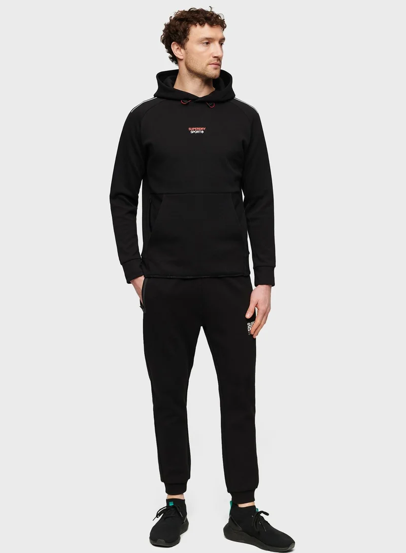 Superdry Logo Print Pull Over Hoodies
