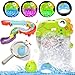 Qirptey Light Up Dinosaur Bath Toys with Music Bath Bubble Machine Toy for Kids Age 35 48 Toddler Summer Toys Bubble Maker for Bathtub Floating Animal Water Toys Boy Girl Birthday Gift - Image 3