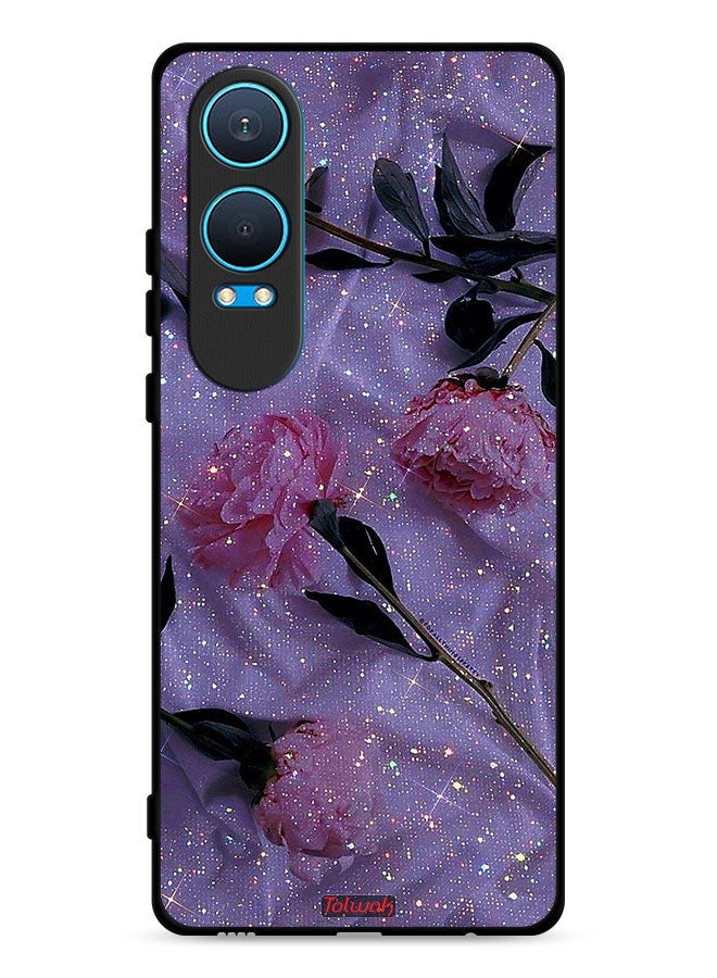 Tolwak OnePlus Nord CE4 Lite 5G Protective Case Cover Glitter Roses - Image 1