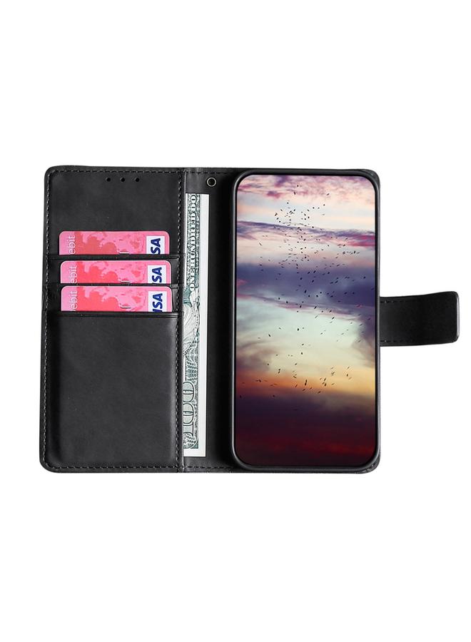 Zaboon Case For Infinix Smart 4 Skin Feel Crocodile Texture Magnetic Clasp Horizontal Flip PU Leather Case with Holder & Card Slots & Wallet - Image 4