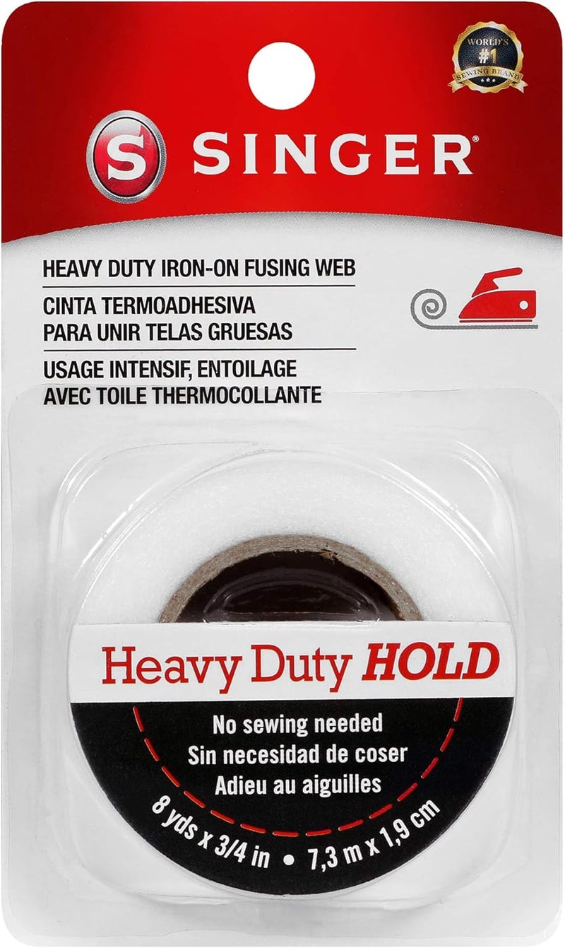 SINGER Heavy Duty Iron-On Fusing Web - Fabric Adhesive for Quick Repairs - Image 1