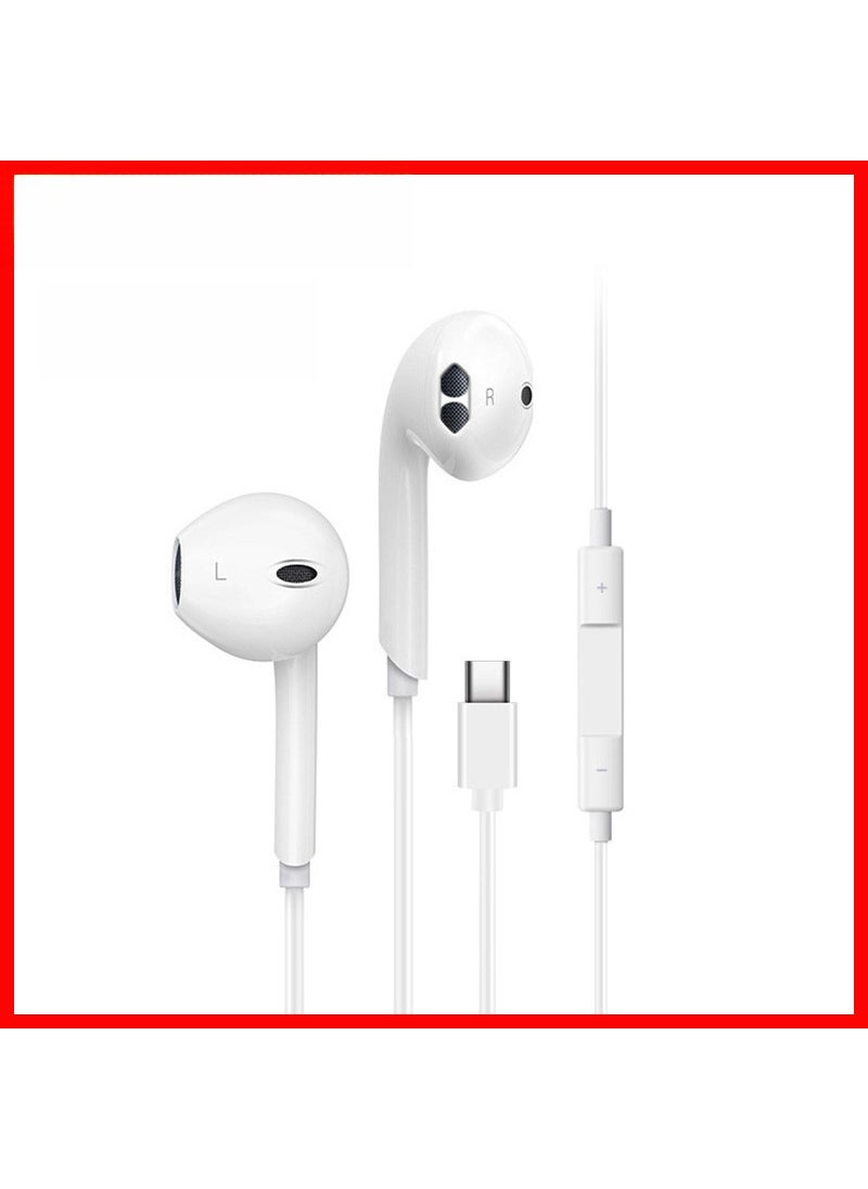 Generic 3.5mm In-Ear Wired Headphones for Apple Huawei Android (Bagged) K18 headset Type-C interface [copper ring speaker]] 