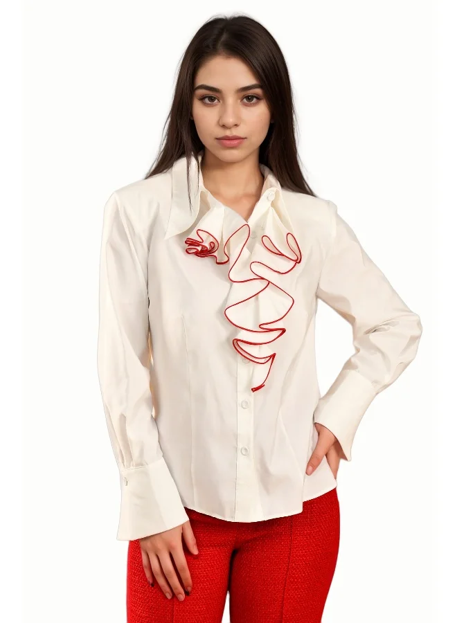 Wecre8 White Ruffles Blouse