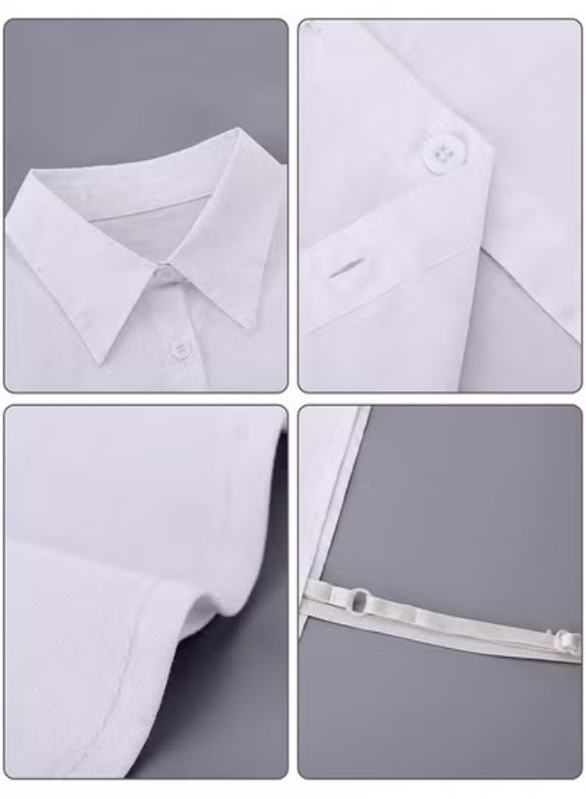 fantasize 2 Pcs Fake Collar Lady's Fake Collar Half Shirt Blouse Detachable False Collar Joker Shirt Decorative Collar Dickey Collar Cuff Cotton Choker Tie False Lapel Point - Image 3