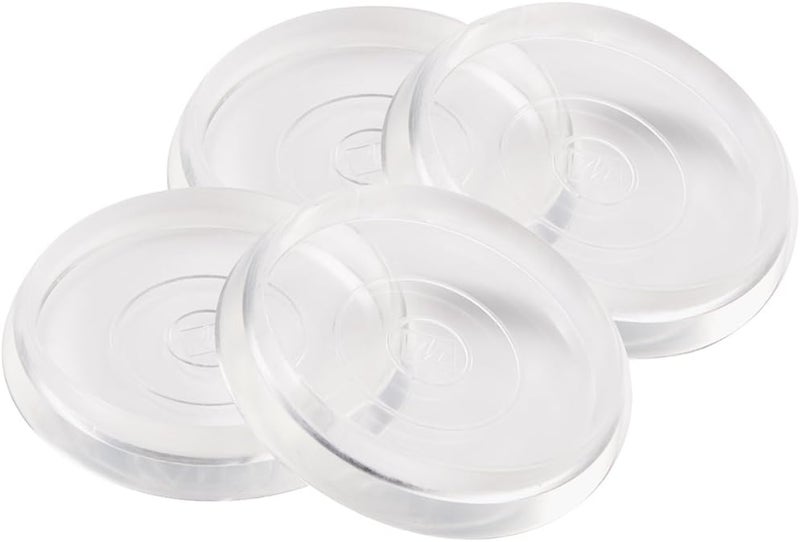 SoftTouch 1 38 Round Furniture Caster Cups for Carpet or Durable Hard Floors 12 Pack Clear 12 Count Pack of 1 - Image 2