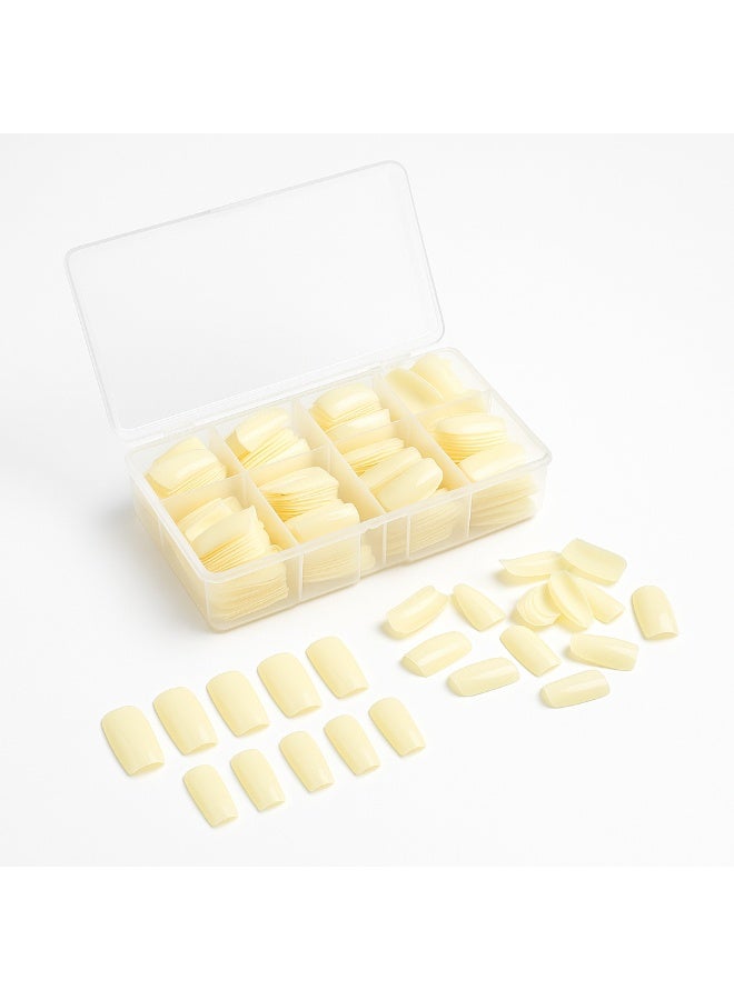 بي زد طقم 500 طرف أظافر كامل التغطية بشكل مربع (شفاف وطبيعي) مع صندوق تخزين - Image 2