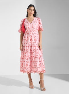 Ella Limited Edition Printed Ruffled Sleeve Dress  - Image 4