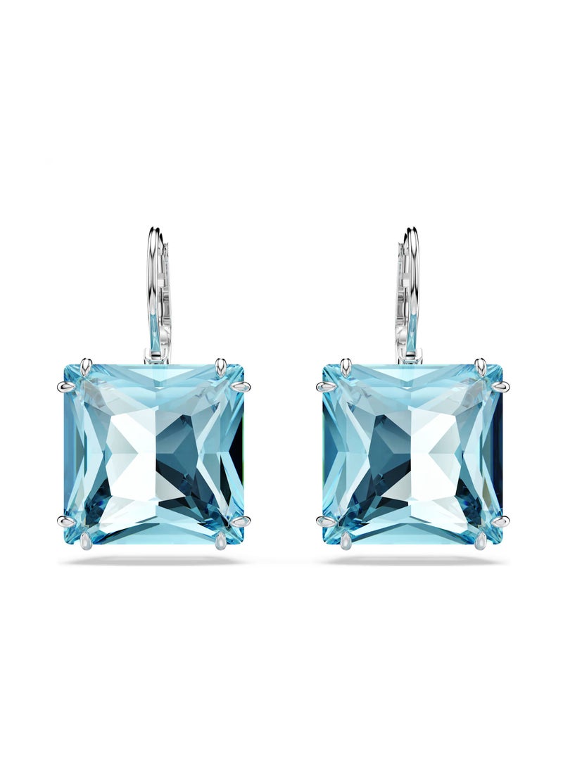 Swaro - Millenia drop earrings square cut, blue - Image 1