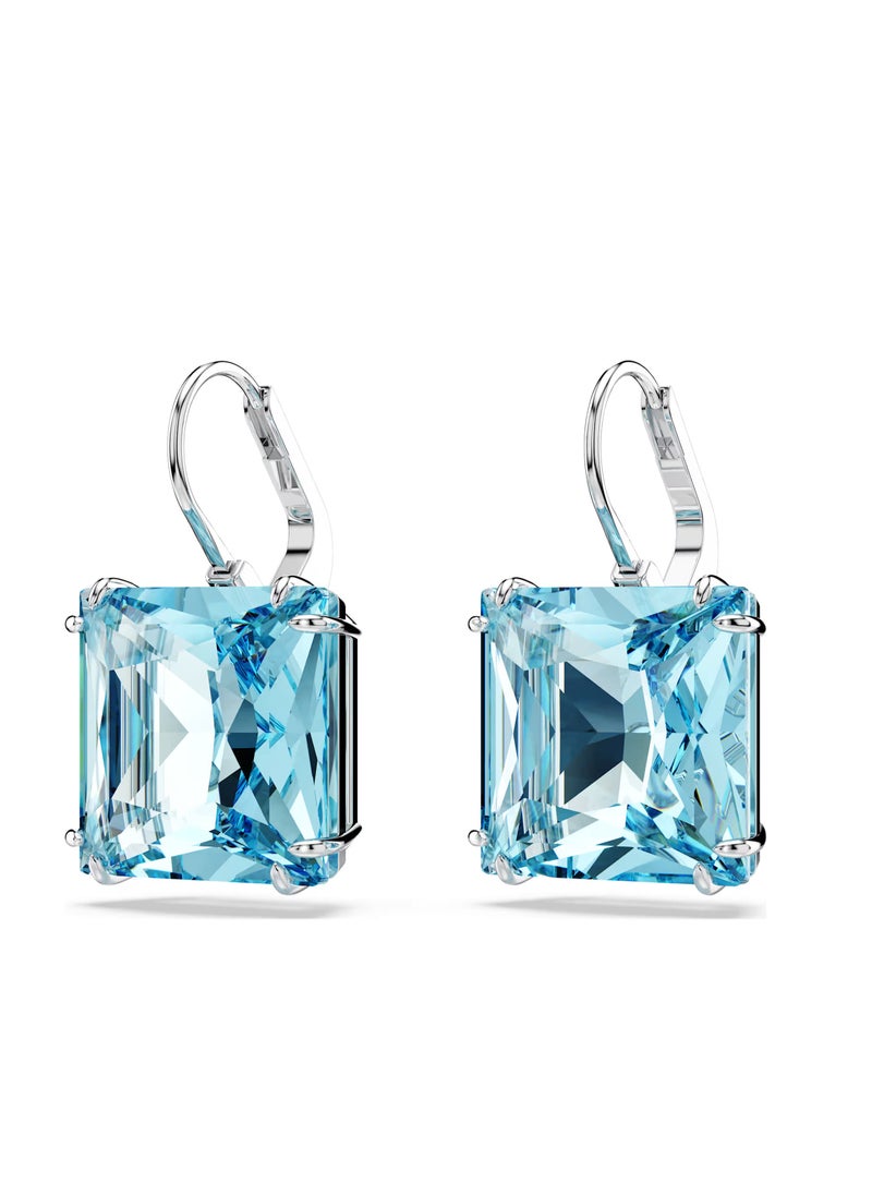 Swaro - Millenia drop earrings square cut, blue - Image 1