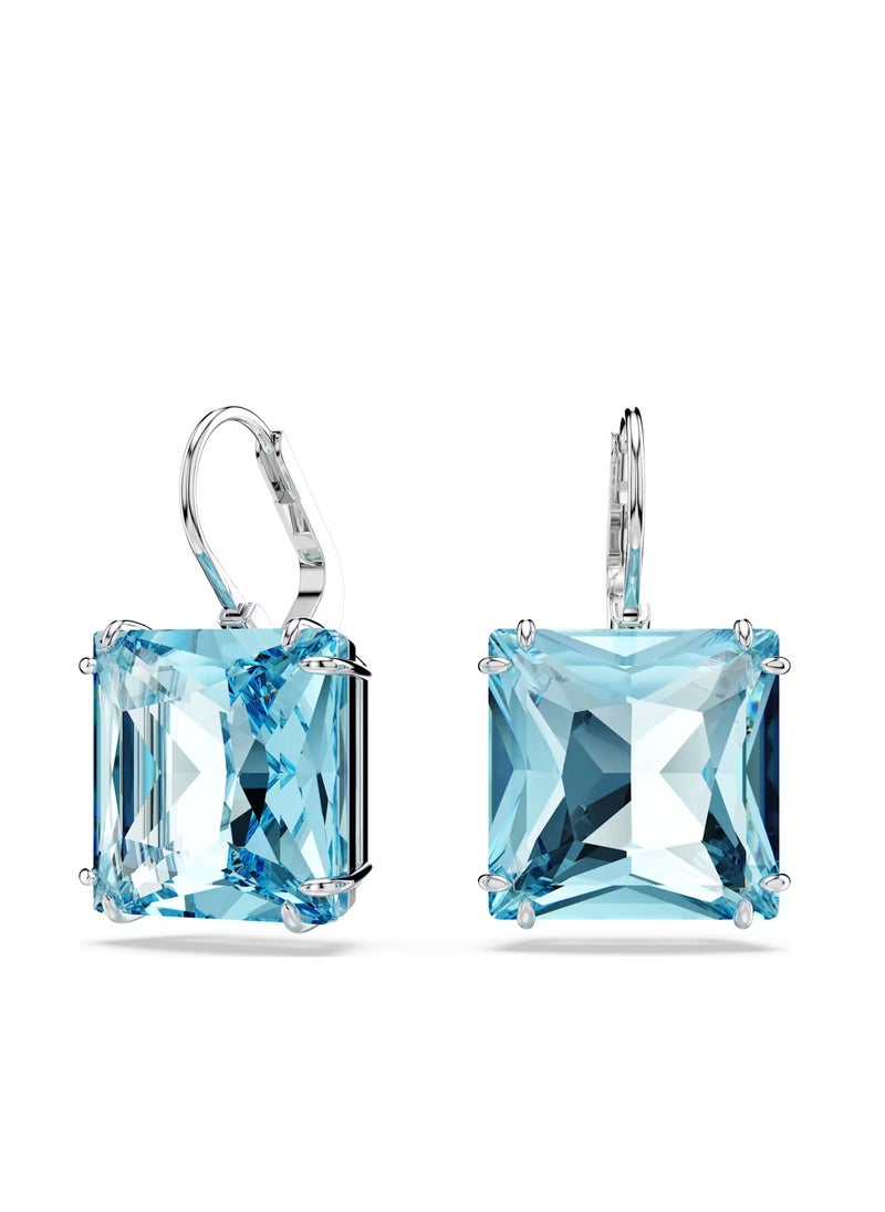 Swaro - Millenia drop earrings square cut, blue - Image 1