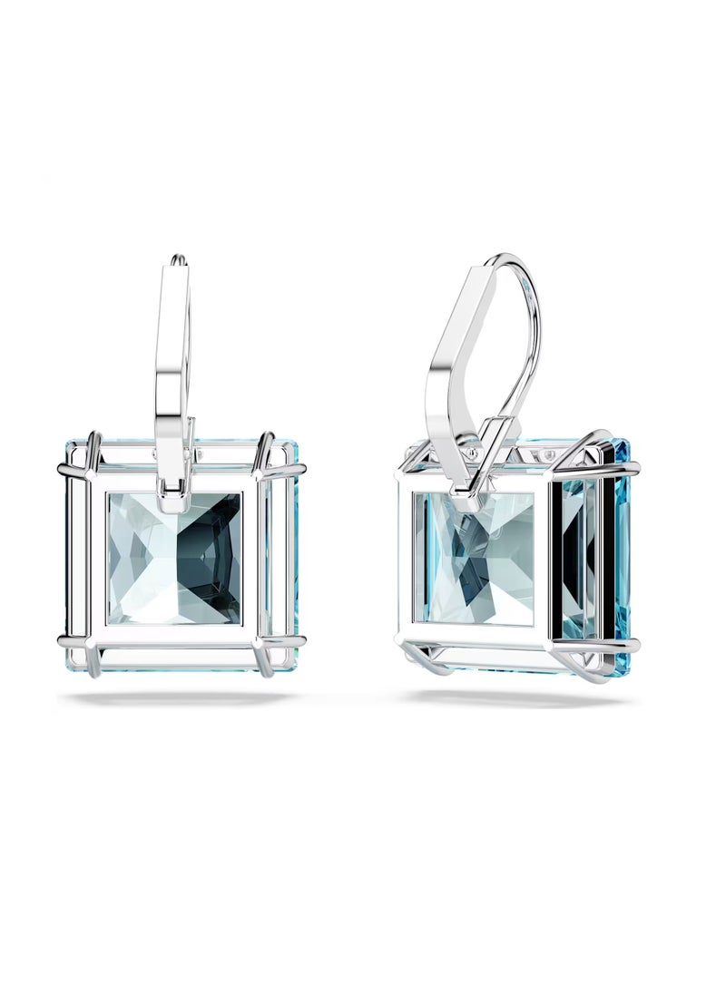 Swaro - Millenia drop earrings square cut, blue - Image 1